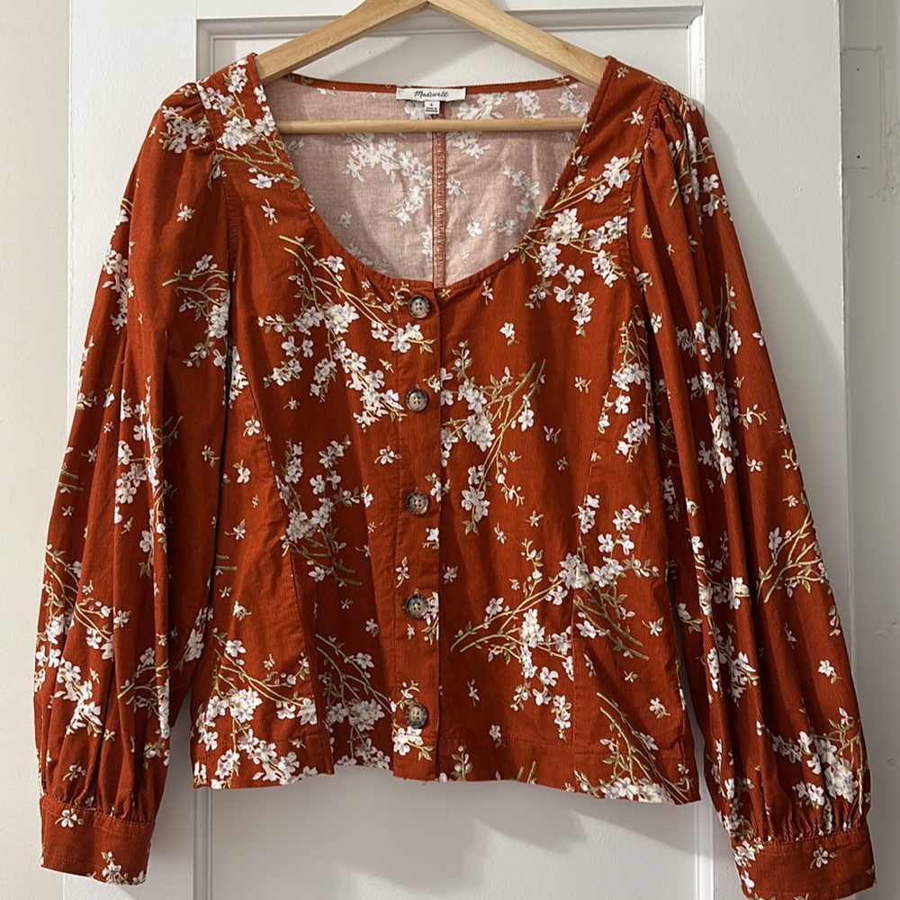 Madewell Corduroy Button Blouse